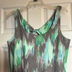 Eddie Bauer women’s gray and green sleeveless dress size large